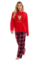 OLIVIA ROCCO Women's Polar Fleece Pyjama Set Festive Reindeer Pattern UltraSoft Winter - Joe’s Haven