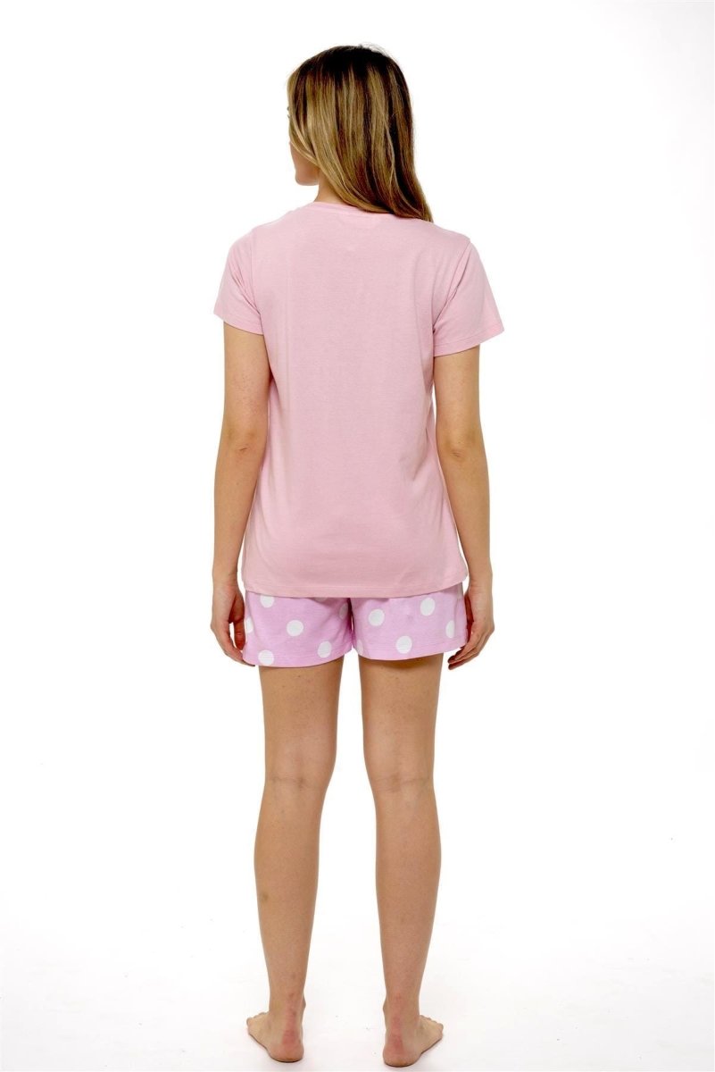 OLIVIA ROCCO Women's Pyjama Set T Shirt And Shorts Sausage Dog Print Soft Cotton Super Soft Cosy Home Loungewear - Joe’s Haven