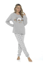 OLIVIA ROCCO Women's Sloth Teddy Fleece Pyjama Set Plush Nightwear Soft Cosy Loungewear - Joe’s Haven