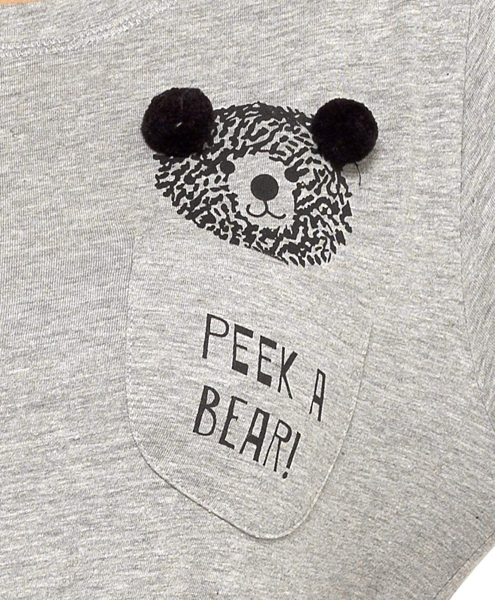 OLIVIA ROCCO Womens Grey Cotton Pyjama Set With Teddy Bear Design Cosy Easy-Care Nightwear Set - Joe’s Haven
