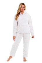 OLIVIA ROCCO Womens Pink Plush Fleece Hooded Pyjama Set Sizes 8 22 Ladies Loungewear - Joe’s Haven