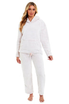 OLIVIA ROCCO Womens Pink Plush Fleece Hooded Pyjama Set Sizes 8 22 Ladies Loungewear - Joe’s Haven