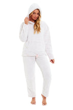 OLIVIA ROCCO Womens Pink Plush Fleece Hooded Pyjama Set Sizes 8 22 Ladies Loungewear - Joe’s Haven