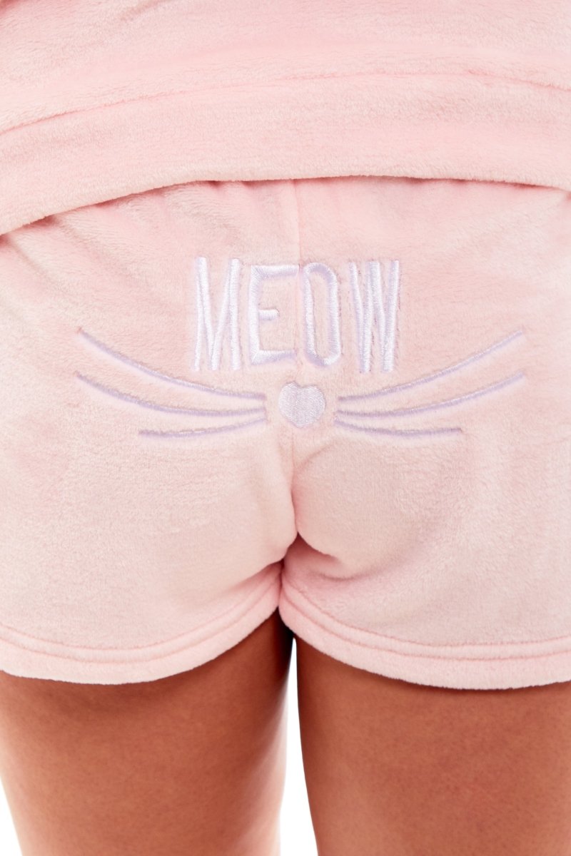 OLIVIA ROCCO Women's Hooded Fleece Top And Shorts Pyjama Loungewear Set Super Soft - Joe’s Haven