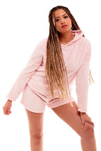 OLIVIA ROCCO Women's Hooded Fleece Top And Shorts Pyjama Loungewear Set Super Soft - Joe’s Haven