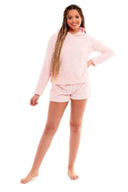 OLIVIA ROCCO Women's Hooded Fleece Top And Shorts Pyjama Loungewear Set Super Soft - Joe’s Haven