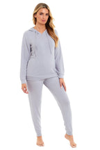 OLIVIA ROCCO Women's Super Cosy Hooded Pyjama Set Soft Brushed Viscose Loungewear - Joe’s Haven
