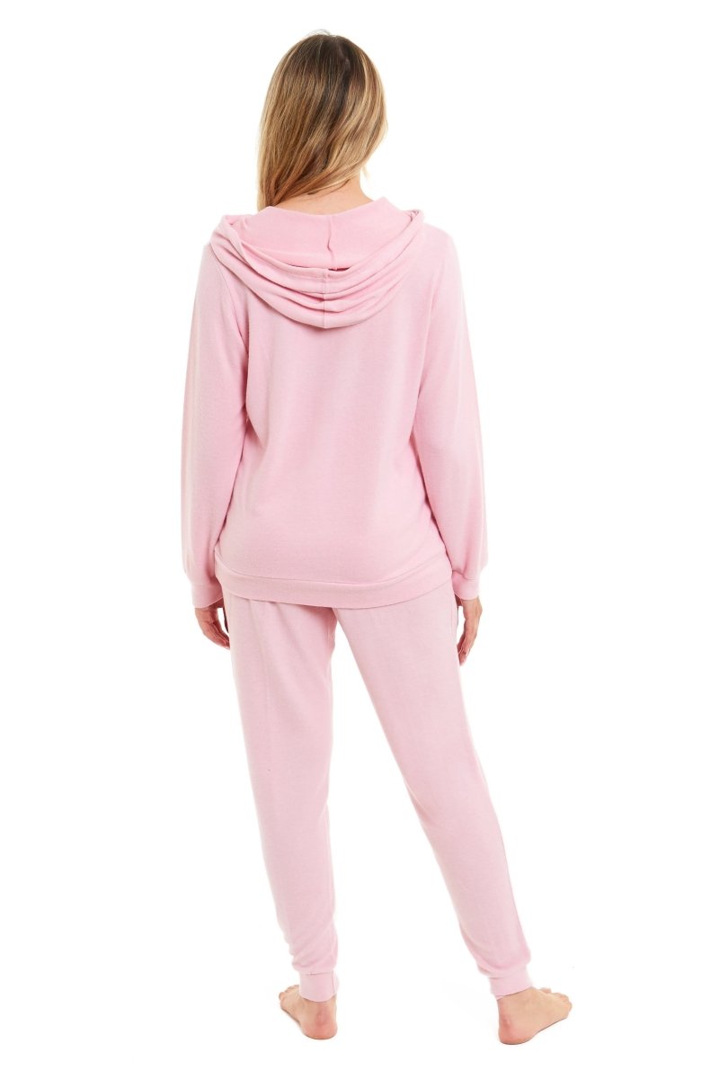 OLIVIA ROCCO Women's Super Cosy Hooded Pyjama Set Soft Brushed Viscose Loungewear - Joe’s Haven