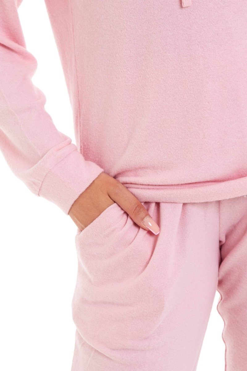 OLIVIA ROCCO Women's Super Cosy Hooded Pyjama Set Soft Brushed Viscose Loungewear - Joe’s Haven