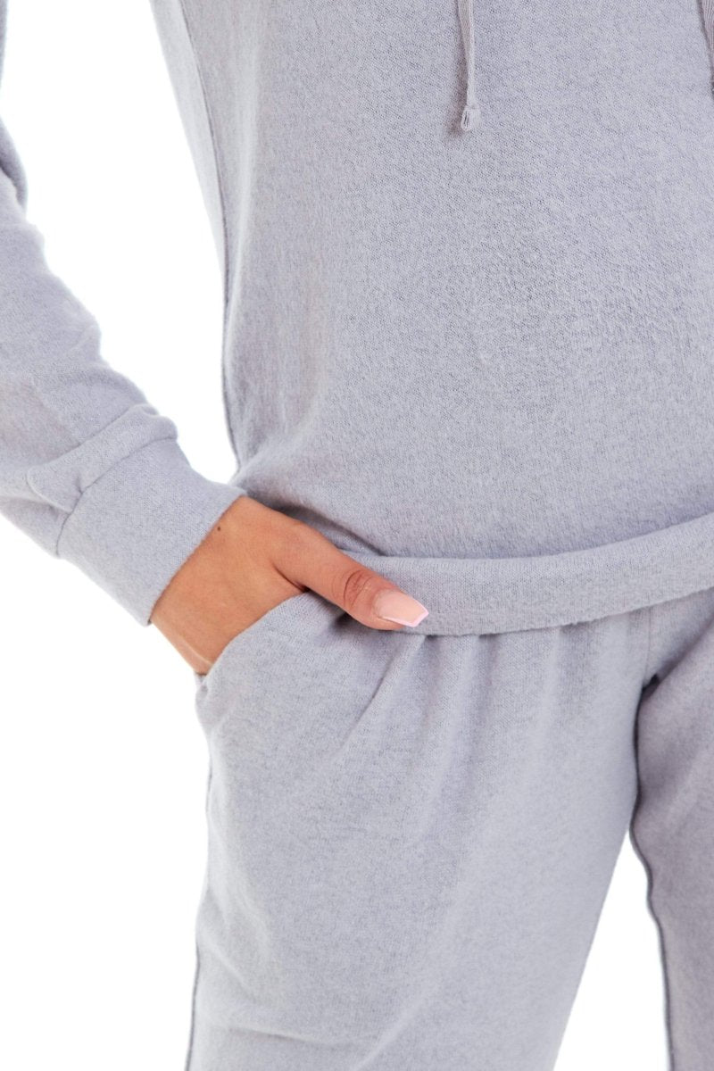 OLIVIA ROCCO Women's Super Cosy Hooded Pyjama Set Soft Brushed Viscose Loungewear - Joe’s Haven
