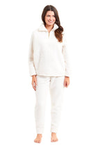 OLIVIA ROCCO Women's Teddy Fleece Lounge Set Zip Up Pyjama with Elasticated Waistband - Joe’s Haven