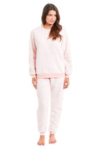 OLIVIA ROCCO Women's Teddy Fleece Pyjama Set Super Soft Stretchable Loungewear Crew Neck - Joe’s Haven
