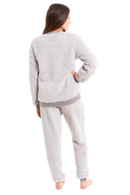 OLIVIA ROCCO Women's Teddy Fleece Pyjama Set Super Soft Stretchable Loungewear Crew Neck - Joe’s Haven