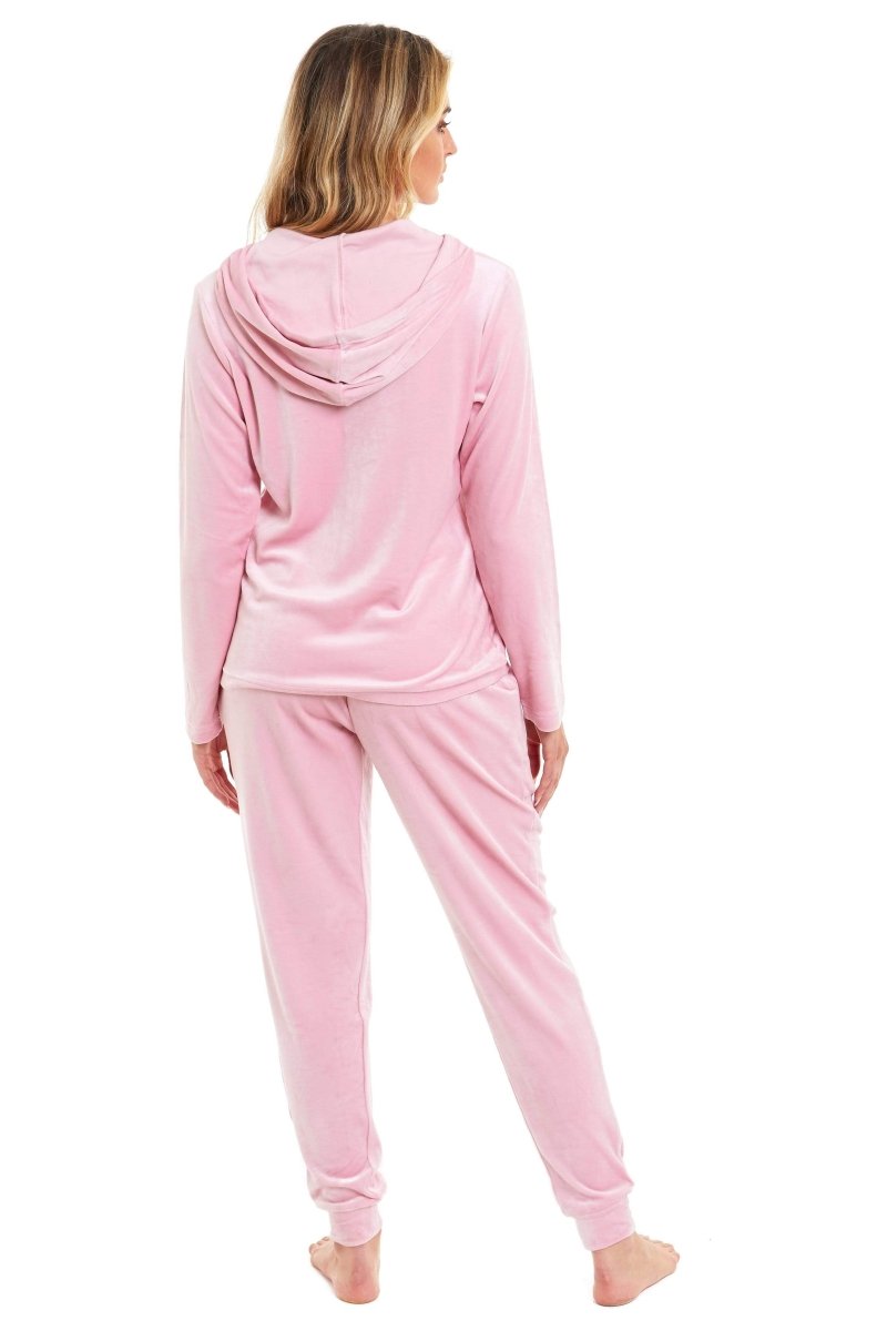 OLIVIA ROCCO Women's Velour Soft Touch Hooded Pyjama Set for Lounging and Sleep Cosy Easy - Care Nightwear Set - Joe’s Haven