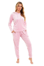OLIVIA ROCCO Women's Velour Soft Touch Hooded Pyjama Set for Lounging and Sleep Cosy Easy - Care Nightwear Set - Joe’s Haven