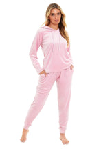 OLIVIA ROCCO Women's Velour Soft Touch Hooded Pyjama Set for Lounging and Sleep Cosy Easy - Care Nightwear Set - Joe’s Haven