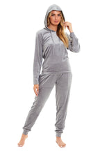 OLIVIA ROCCO Women's Velour Soft Touch Hooded Pyjama Set for Lounging and Sleep Cosy Easy - Care Nightwear Set - Joe’s Haven