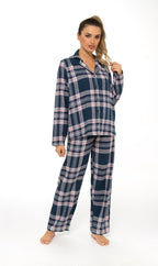 OLIVIA ROCCO Women's Flannelette Check Pyjama Set Soft Brushed Cotton Cosy Easy - Care Nightwear Set - Joe’s Haven