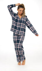 OLIVIA ROCCO Women's Flannelette Check Pyjama Set Soft Brushed Cotton Cosy Easy - Care Nightwear Set - Joe’s Haven