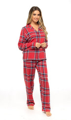 OLIVIA ROCCO Women's Flannelette Check Pyjama Set Soft Brushed Cotton Cosy Easy - Care Nightwear Set - Joe’s Haven