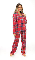 OLIVIA ROCCO Women's Flannelette Check Pyjama Set Soft Brushed Cotton Cosy Easy - Care Nightwear Set - Joe’s Haven