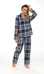 OLIVIA ROCCO Women's Flannelette Check Pyjama Set Soft Brushed Cotton Cosy Easy - Care Nightwear Set - Joe’s Haven