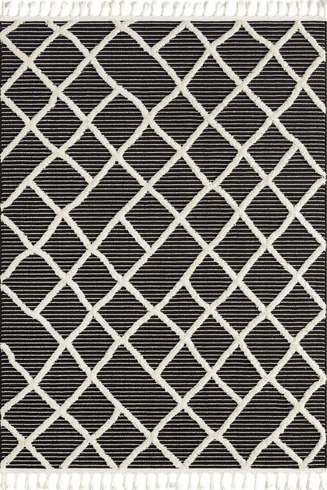 Scandi Indoor Rug Anthracite & White - Joe’s Haven