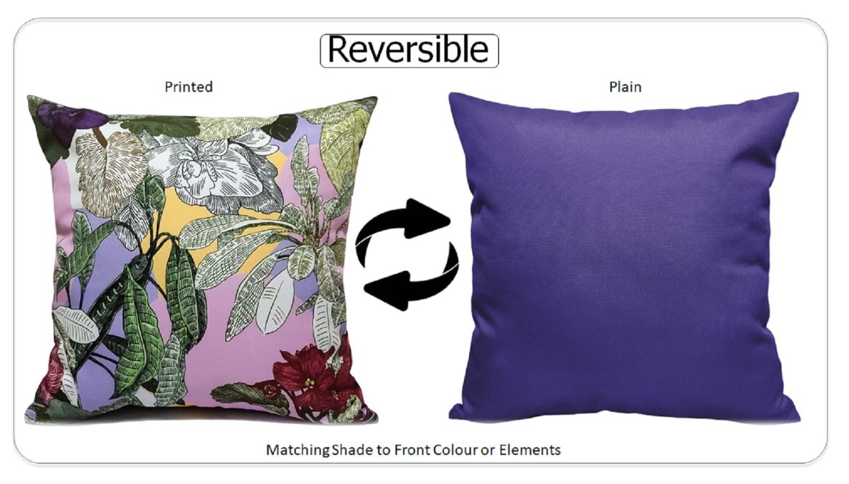 Dhalia Lilac Outdoor Waterproof Cushions - Joe’s Haven