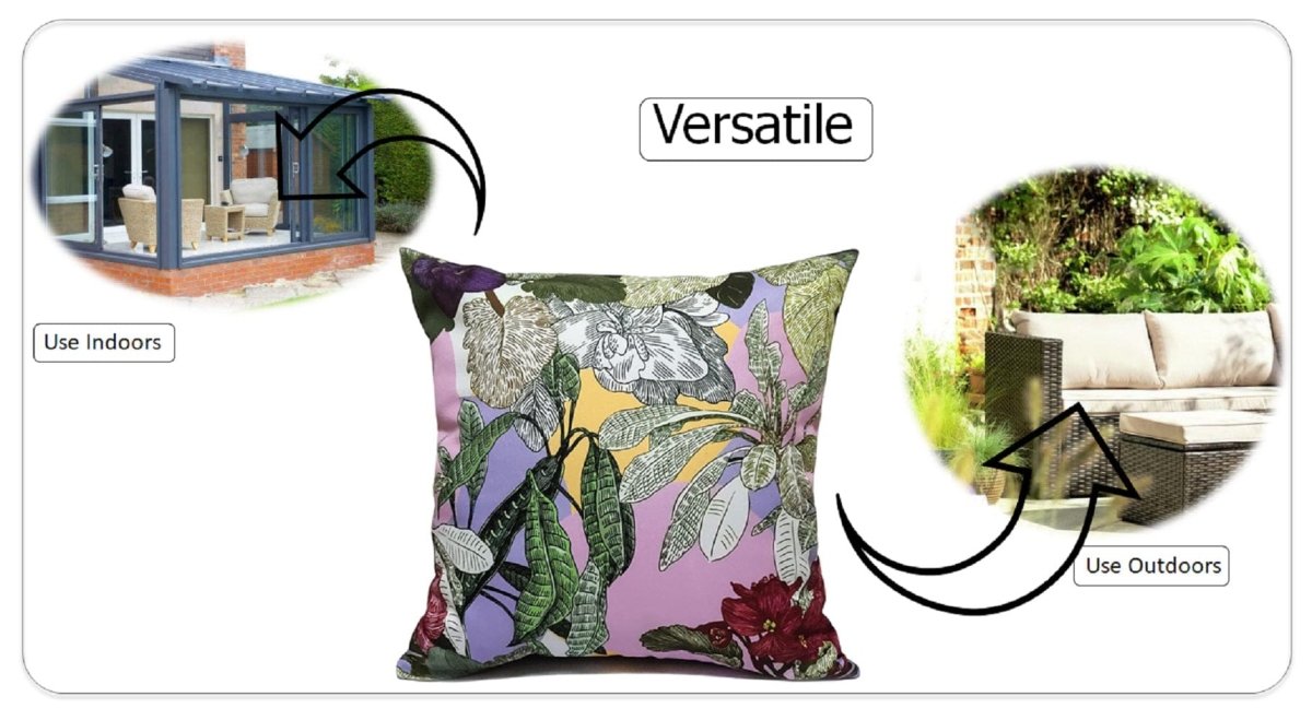 Dhalia Lilac Outdoor Waterproof Cushions - Joe’s Haven