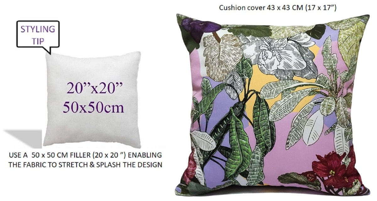 Dhalia Lilac Outdoor Waterproof Cushions - Joe’s Haven