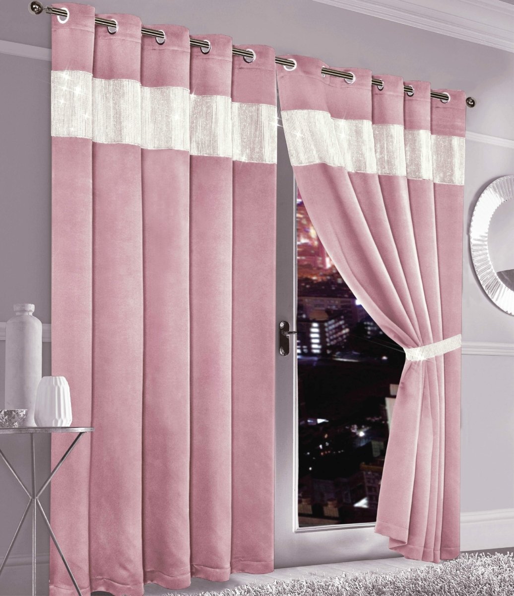 Diamante Blackout Curtains with Glitz Detailing - Joe’s Haven
