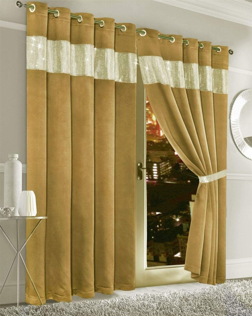 Diamante Blackout Curtains with Glitz Detailing - Joe’s Haven