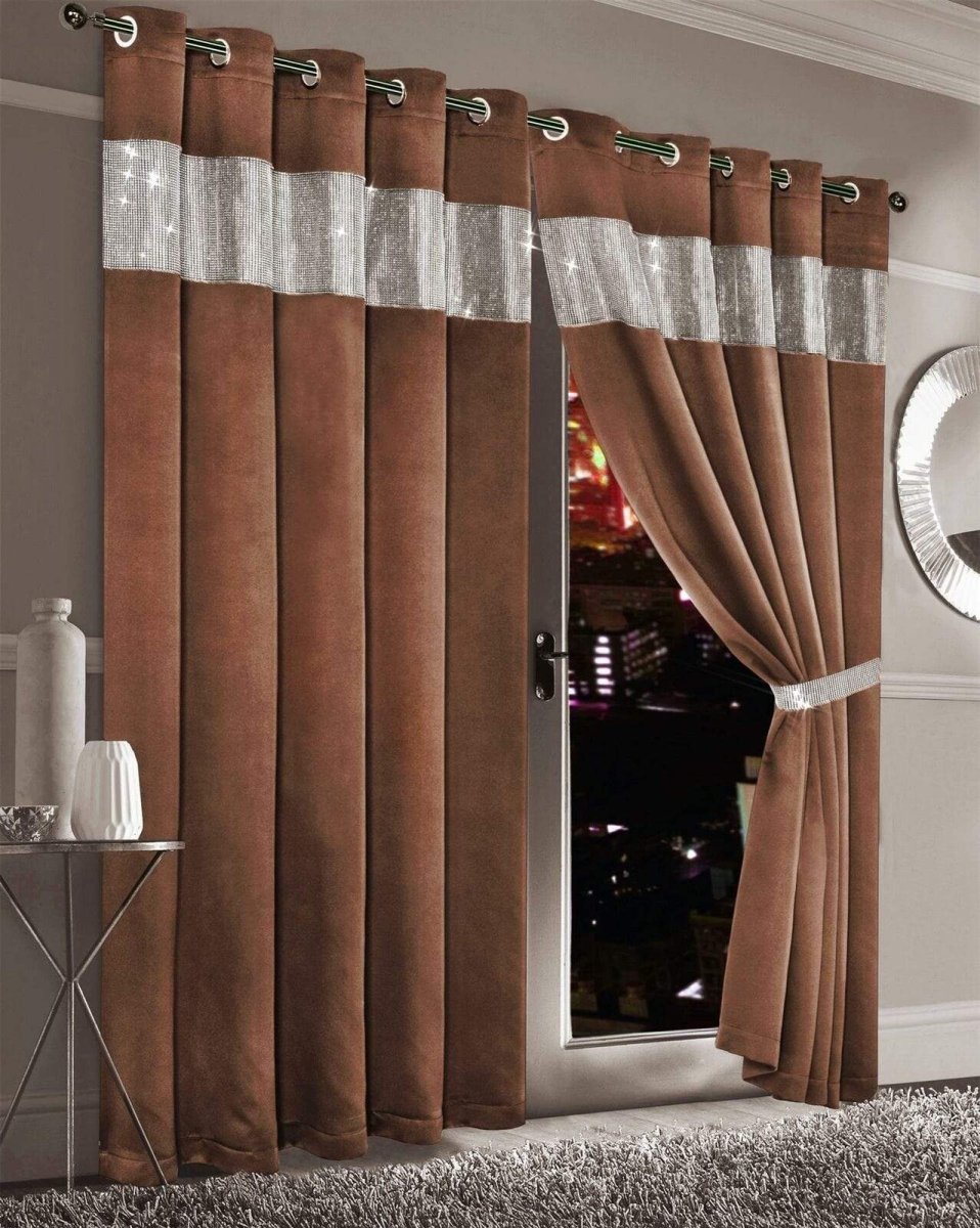 Diamante Blackout Curtains with Glitz Detailing - Joe’s Haven