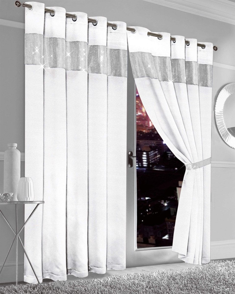 Diamante Blackout Curtains with Glitz Detailing - Joe’s Haven