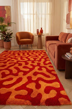 Joli Doodle Red & Orange Rug - Joe’s Haven