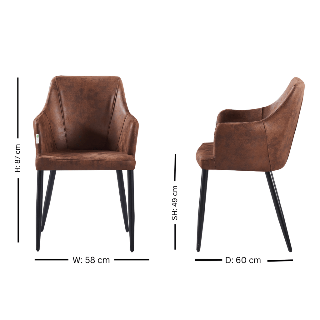 Zarah LUX faux leather chair - Joe’s Haven