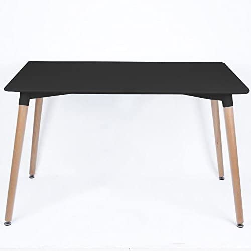 Black Halo Dining Table & Set of 4 Jamie Lorenzo Tulip chairs with Padded Seat - Joe’s Haven