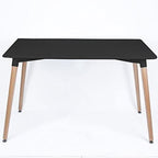 Black Halo Dining Table & Set of 4 Jamie Lorenzo Tulip chairs with Padded Seat - Joe’s Haven