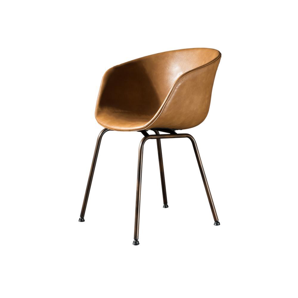 A Set of 2 Herron Dining Chairs, PU Leather - Joe’s Haven