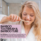 Eco Bath London Bamboo Toothbrush in Bamboo Tube Travel Case - Joe’s Haven