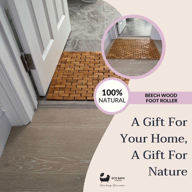 Eco Bath London Bamboo Bath Mat - Roll Up Shower Mat, Anti - Slip and Waterproof Bathroom Spa Shower Mat - Joe’s Haven