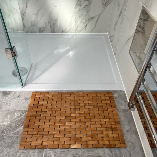 Eco Bath London Bamboo Bath Mat - Roll Up Shower Mat, Anti - Slip and Waterproof Bathroom Spa Shower Mat - Joe’s Haven