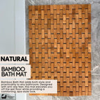Eco Bath London Bamboo Bath Mat - Roll Up Shower Mat, Anti - Slip and Waterproof Bathroom Spa Shower Mat - Joe’s Haven