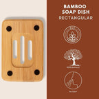 Eco Bath London Bamboo Rectangle Soap Dish - Joe’s Haven