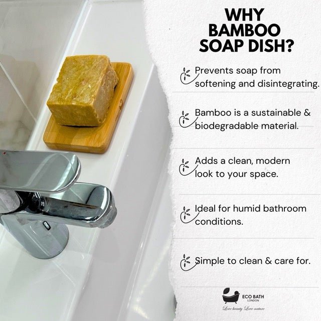 Eco Bath London Bamboo Rectangle Soap Dish - Joe’s Haven