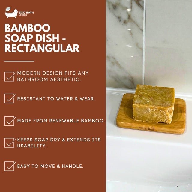 Eco Bath London Bamboo Rectangle Soap Dish - Joe’s Haven