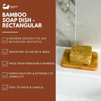 Eco Bath London Bamboo Rectangle Soap Dish - Joe’s Haven