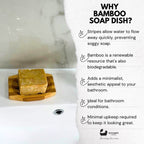 Eco Bath London Bamboo Stripes Rectangle Soap Dish - Joe’s Haven