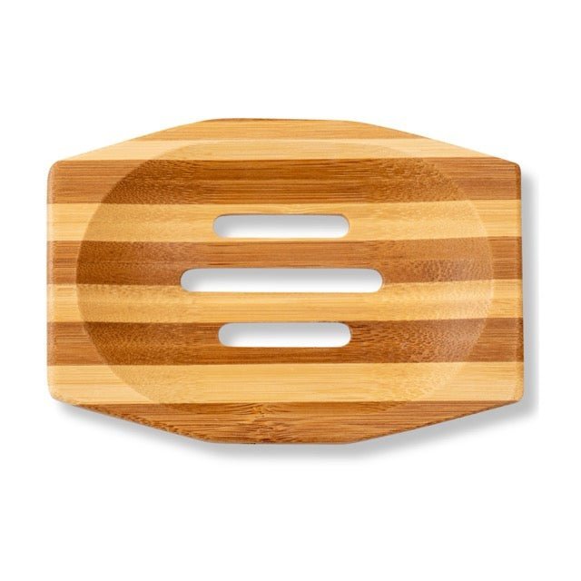 Eco Bath London Bamboo Stripes Rectangle Soap Dish - Joe’s Haven
