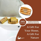 Eco Bath London Bamboo Stripes Rectangle Soap Dish - Joe’s Haven